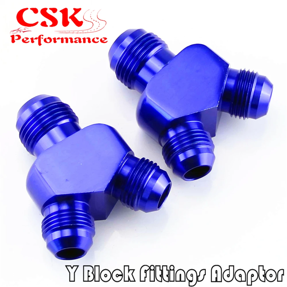 2pcs x AN10*AN8*AN8 Y Block Shape Male to Male Reducer