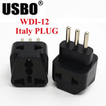 

Black white 10A 250V Italian standard 3 pins travel power adapter outlet one-turn-two AU/UK/US/EU to Italy plug socket convertor