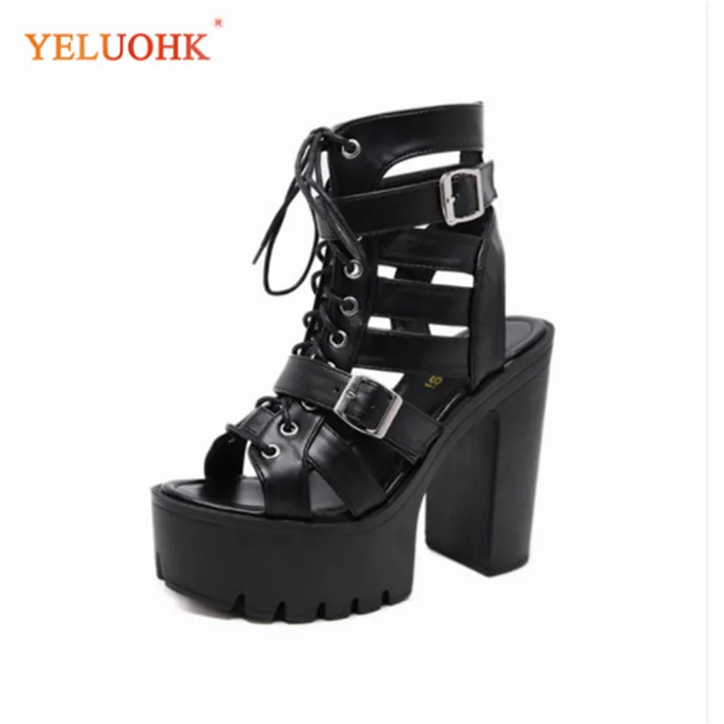 

Extreme High Heel Gladiator Sandals Women 2019 Summer Shoes Platform Sandals Female 13 CM Heel Women Sandals