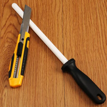 

Professional 8" Knife Sharpener Sharpening Ceramic Rod with ABS Handle Honing Knife Sharpener for Knives Sharpening steel