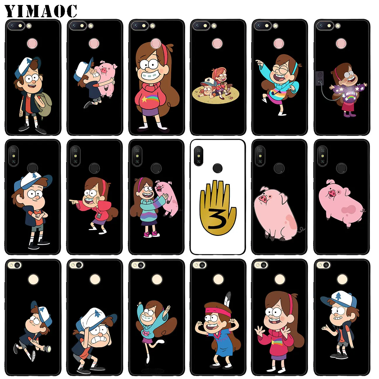 

YIMAOC Gravity Falls Soft Silicone Phone Case for Xiaomi Redmi K20 Pro 6A 7A Note 8 7 5 6 Pro Mi Black TPU Cover