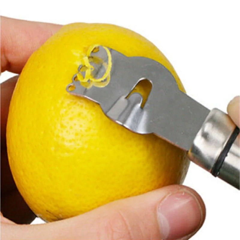 16,4 см длинная терка из нержавеющей стали для очистки фруктов лимон, апельсин, зестер для цитрусовых, ручки из нержавеющей стали, инструмент для очистки извести, нож