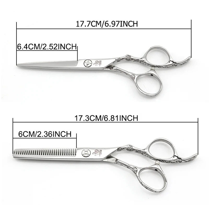 Профессиональные ножницы для волос 6 дюймов Парикмахерские ножницы для стрижки волос Роза цветок ручка lyrebird Высший
