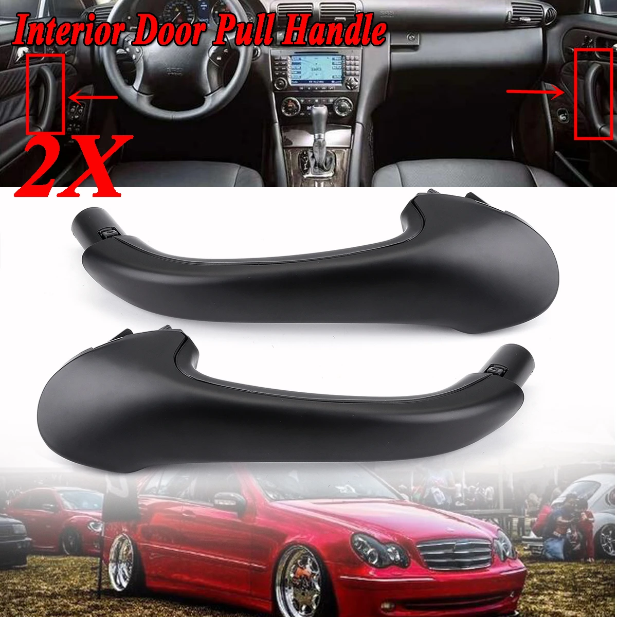 Buy Black Car Front Left / Right Interior Inner Door