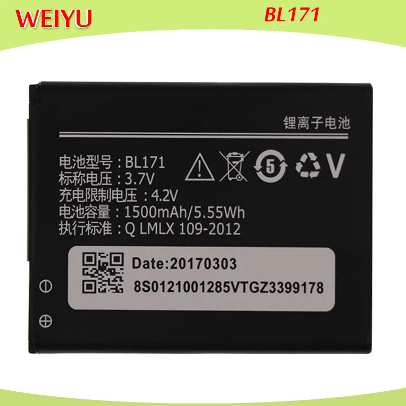

1500mAh BL171 Battery for Lenovo A356 A368 A390 A376 A370E A500 A60 A65 A319 phone Replacement Batteries Bateria