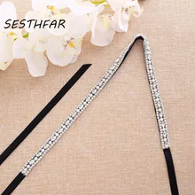 Серебряный кристалл свадебный пояс с жемчугом Стразы ленты свадебный пояс, лента для свадебное платье J170S