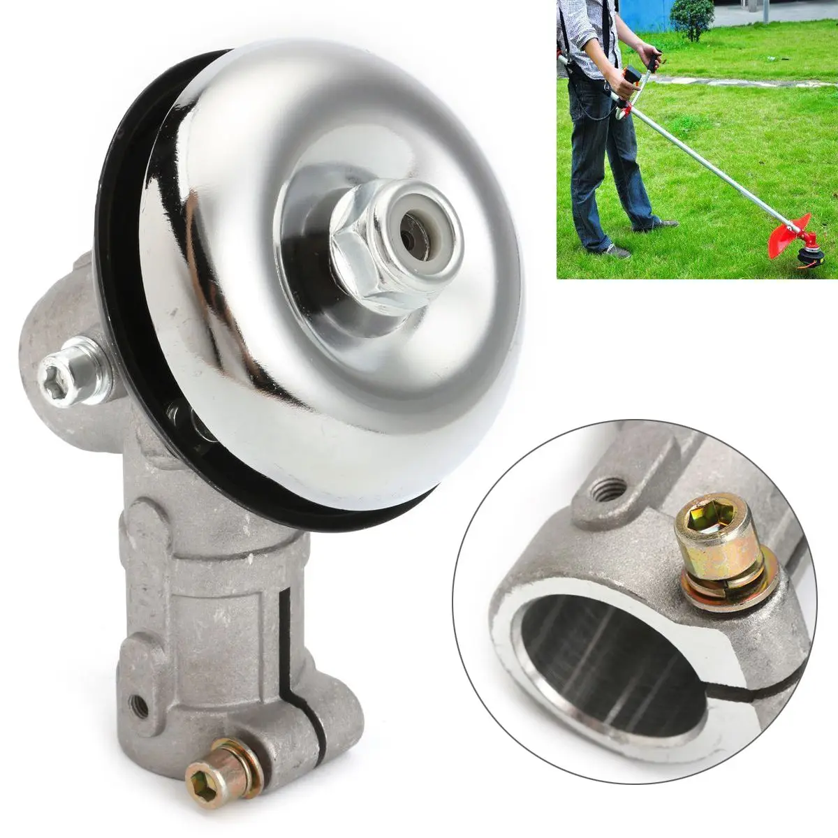 26mm 7 Teeth Dia Universal Strimmer Gearhead Gearbox Grass Brush Cutter Trimmer Replace Gear Head Garden Tool Accessories