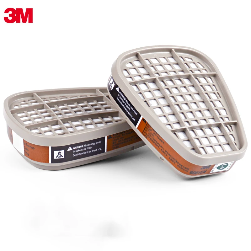 

3M 6001CN Activated Carbon Filter Box Fittings Organic Gas Chemical Dust Laboratory Coordination with Anti-Virus Mask