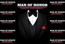 Laeacco Tuxedo Tie Man of Honor Man Birthday Party Photography Background Customized Photographic Backdrops For Photo Studio