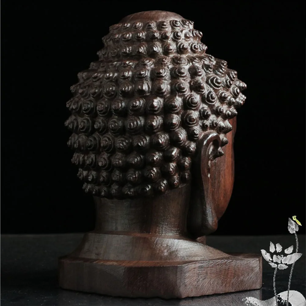 Орнамент из дерева Будды Шакьямуни, татхагата из красного дерева Настольный украшения для дома резьба Мини Коллекционная статуэтка ручной работы