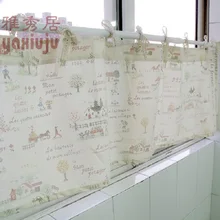 Дом кружева ремни пасторальный красивый кофе короткие занавески для кухни для гостиной шторы в спальню 40*140 см