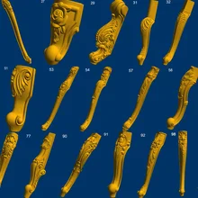28 шт. хорошее качество 3D модели в формате STL для деталей мебели ноги ЧПУ резной гравировки artcam type3