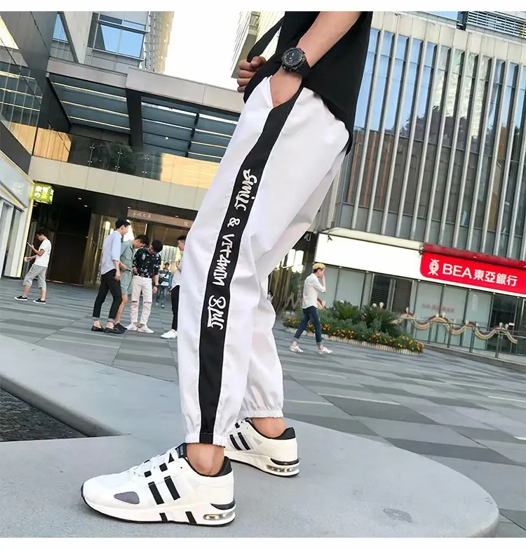 14 стилей S японский стиль шаровары джоггеры Весна мужские уличные брюки хип-хоп спортивные штаны уличная одежда - Цвет: 828 BW