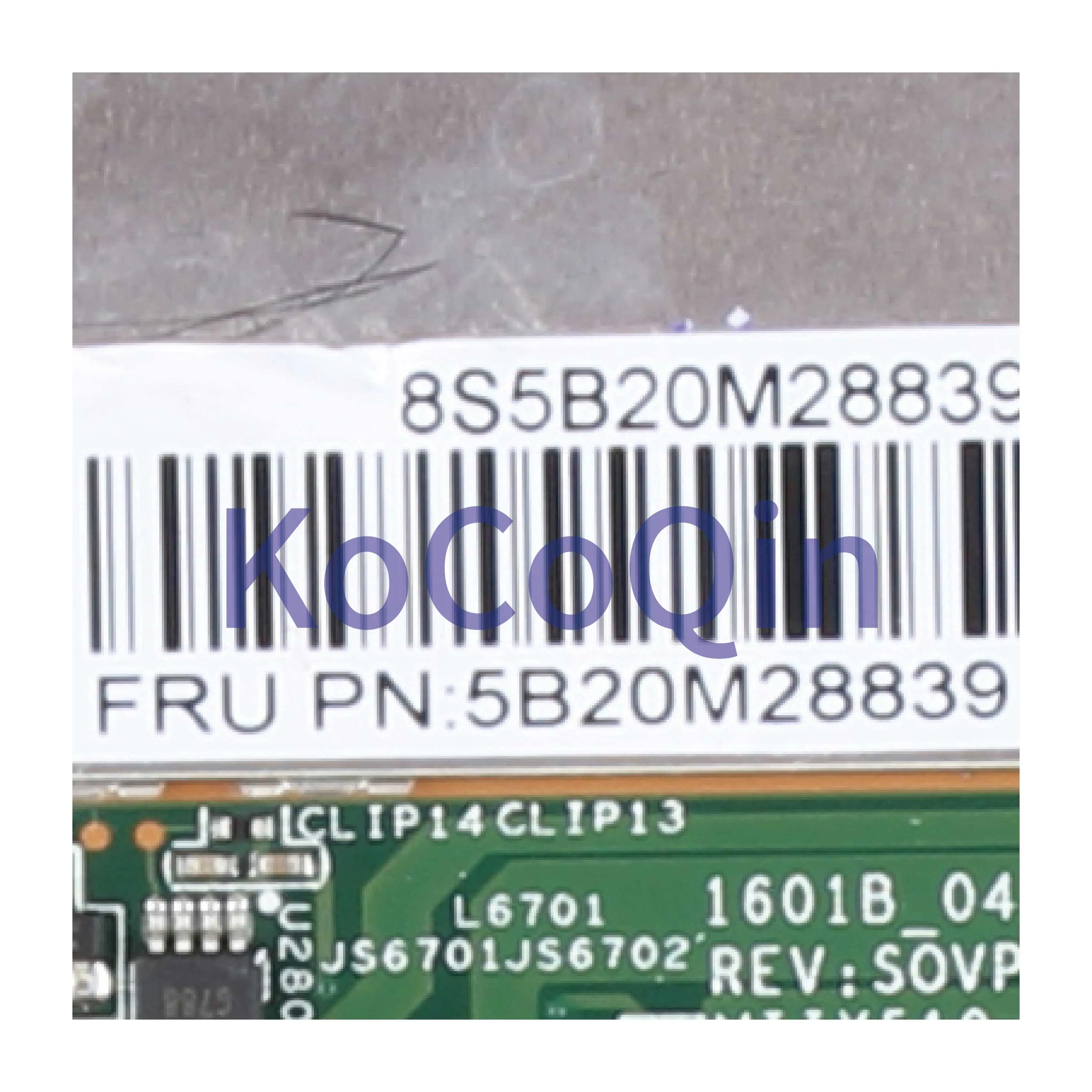 Most effective  KoCoQin Laptop motherboard For LENOVO Ideapad MIIX510 MIIX 510-12ISK Mainboard 5B20M28839 SR2EY CPU