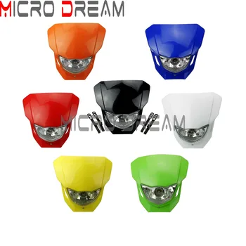 

Dirt Bike Universal Headlight Motocross Head Lamp for KTM EXC SX F Yamaha WR YZ Suzuki DR DMZ Kawasaki KLX KX 250 450 Headlamp