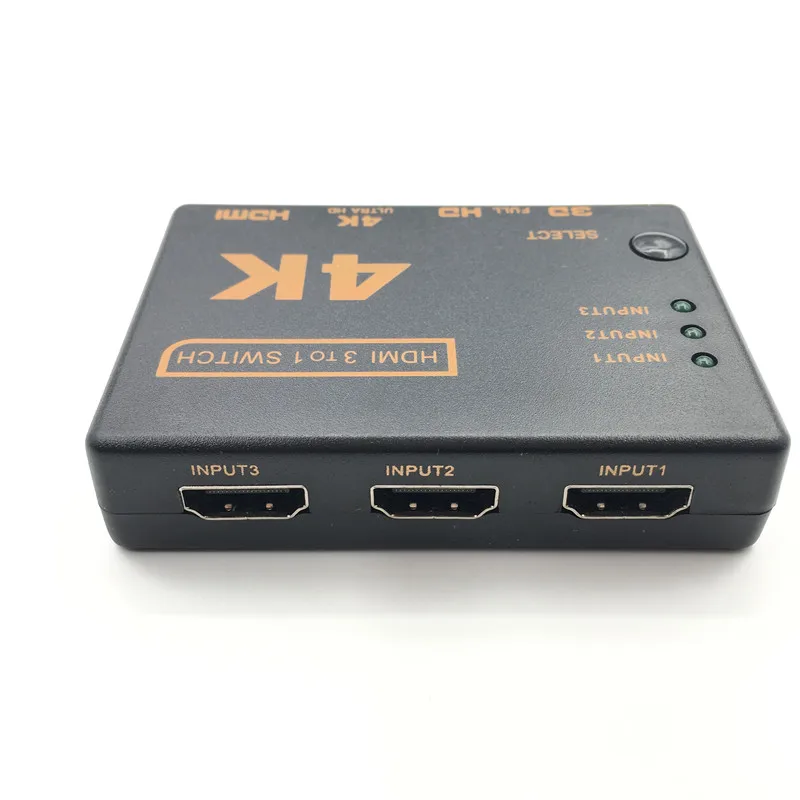 HDMI переключатель 3 порта 4 к* 2 к коммутатор сплиттер коробка Ultra HD для DVD HDTV для Xbox для PS3 PS4