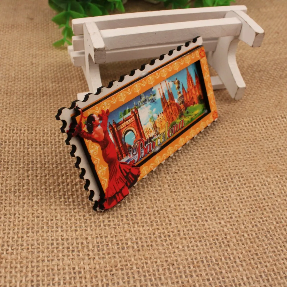 

Wooden Veneers Magnets Plywood fridge souvenir gift Spain Tenerife