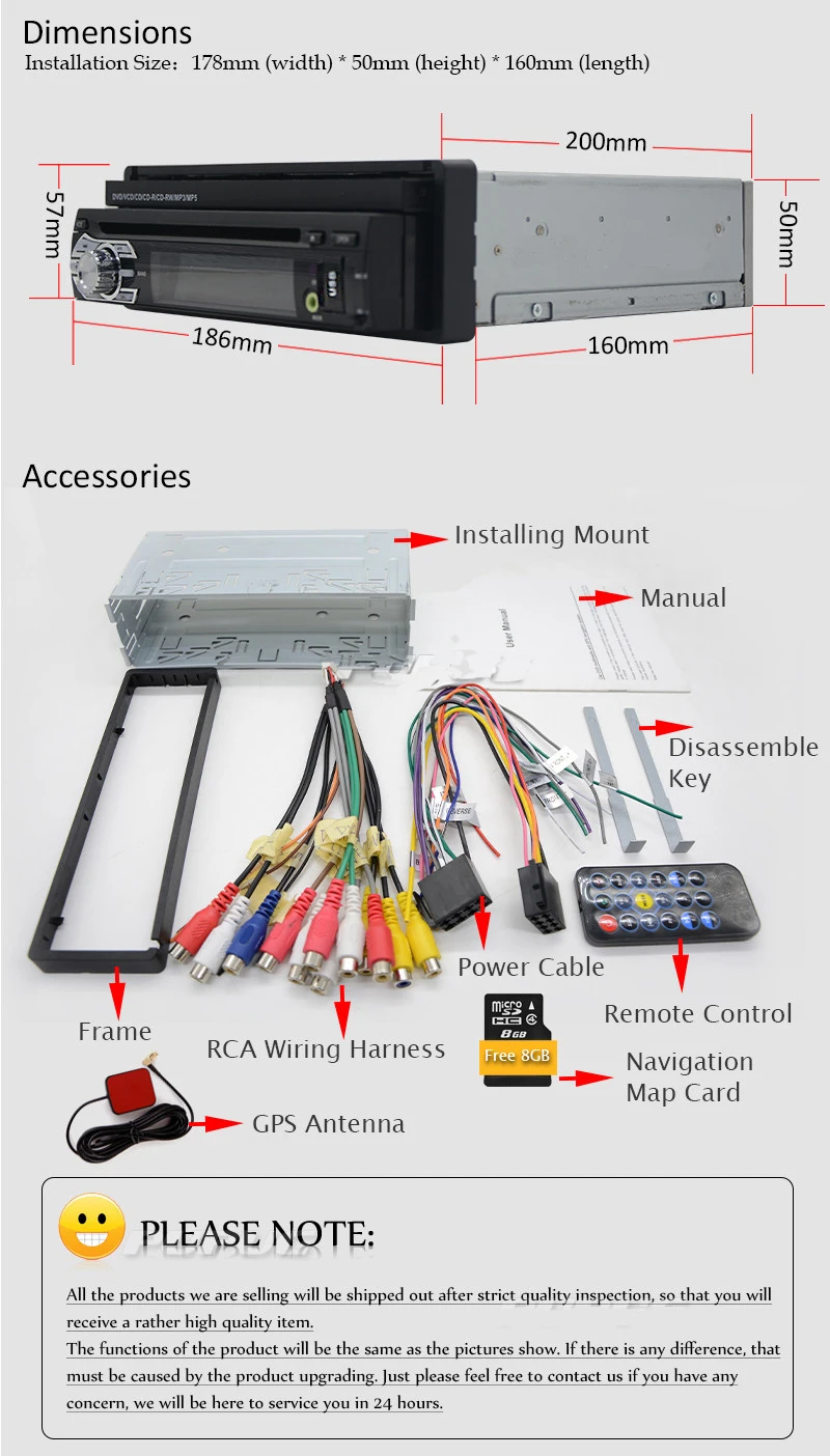 Top car 1 din autoradio Audio RDS Car DVD Player Navigation PC Sub GPS Stereo SD MP3  Movie 1din Auto Radio MP5 Universal 14