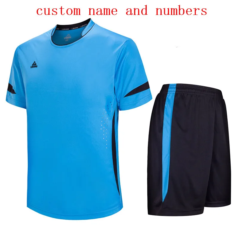 Lidong Для мужчин футбольная форма для мальчиков футбол одежда футбольные формы пользовательское имя номера надпись на футболке - Цвет: custom name numbers