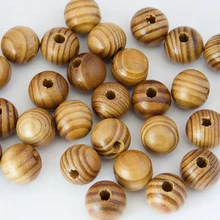 Сосновый натуральный круглый деревянный разделитель деревянные бусины подходят для браслета ожерелье DIY Изготовление ювелирных изделий 50 шт