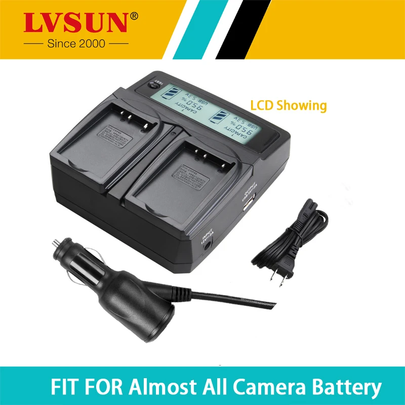 

LVSUN Camera Battery Charger For Panasonic CGA-DU06 CGA-DU07 CGA-DU12 CGA-DU14 CGA-DU21 for Hitachi DZ-BP07 DZ-BP14 DZ-BP14S