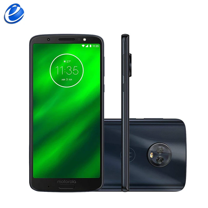 Разблокированный мобильный телефон Motorola MOTO G6 XT1925 с одной sim-картой, четыре ядра, Android 4G LTE, 5,7 дюймов, 12 МП, 3G ram, 32 ГБ rom