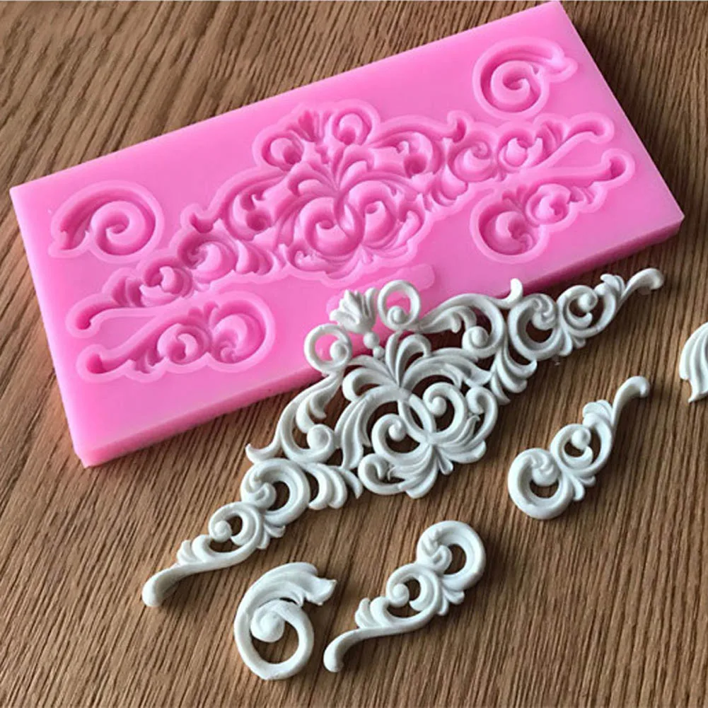 

DIY cake decorating tools cake tool lace pattern vine Border Silicone Mold chocolate sugar decoration tool