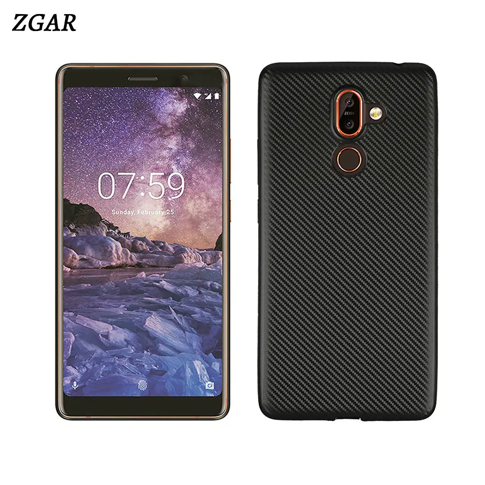 Back Case for Nokia 7 Plus TA-1062 Soft Slim Fitted Covers Men Women Celular Phone Bags Cases ZGAR Fundas Coque |