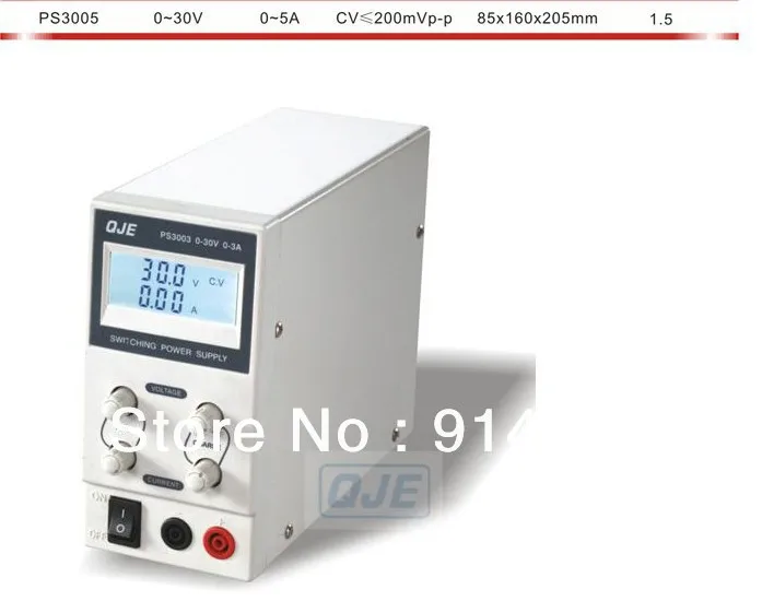 

New fine PS3005 Digital adjustable,Portable DC Switching Power Supply, 30V, 5A, LCD display