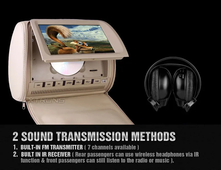 Flash Deal 2x9" Beige Color (Black & Grey Optional) Headrest Car DVD Car Headrest Monitor with DVD Buit-in Speaker 5 Flash Deal 2x9" Beige Color (Black & Grey Optional) Headrest Car DVD Car Headrest Monitor with DVD Buit-in Speaker 5