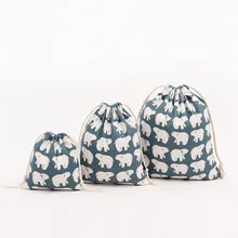 3 шт., эко-сумка, сумка для путешествий, хлопок, лен, ткань, пылезащитная ткань, сумка, одежда, носки/нижнее белье, обувь, хранение детских игрушек, сумка