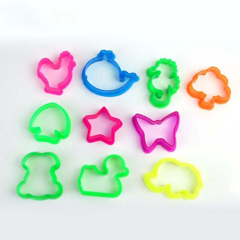 10Pieces/Set Play Dough Mold Tools Playdough Accessory Clay Animals Kaleidoscope Plasticine Set