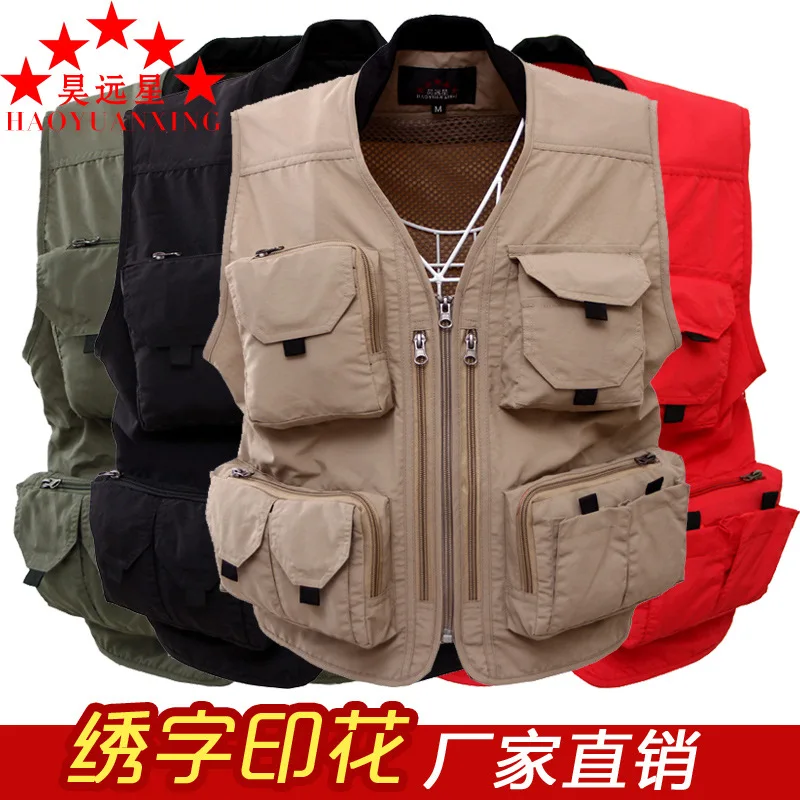 Outdoor Fishing Vests Breathable Multi Pocket Mesh Jackets Photography