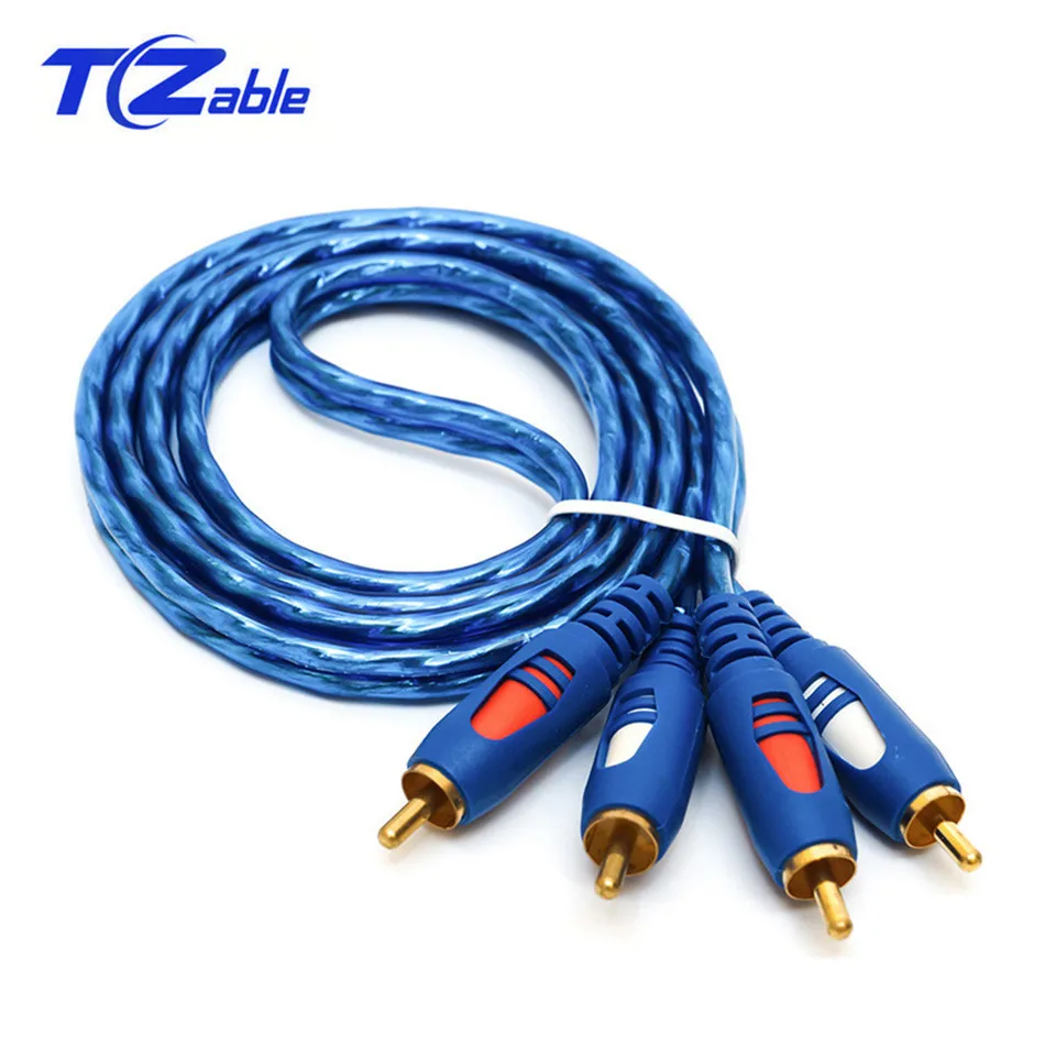 

2RCA to 2 RCA Audio Cable Male to Male Gold-Plated RCA Connector 1.5m 3meter 5m for Home Theater DVD TV Amplifier CD Soundbox