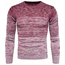 YFFUSHI Latest Design Men Sweater 2017 Autumn Winter Fashion Red Grey Blue Long Sleeve O-Neck Casual Slim Fit