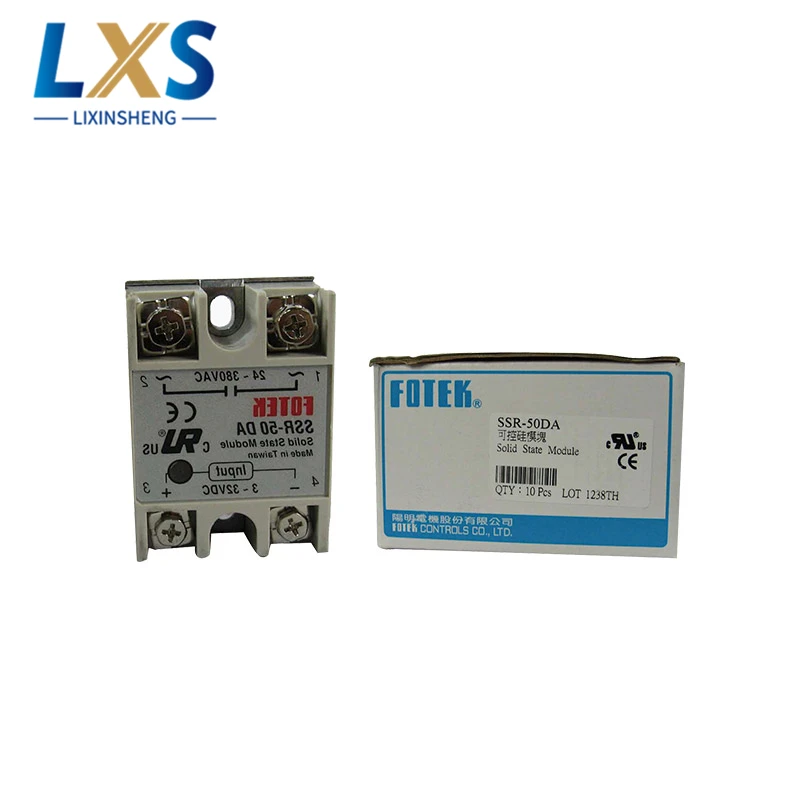 Промышленное реле SSR-50DA 50Amp 3 ~ 32VDC To 24 380VAC Однофазное DC-AC SSR твердотельное |