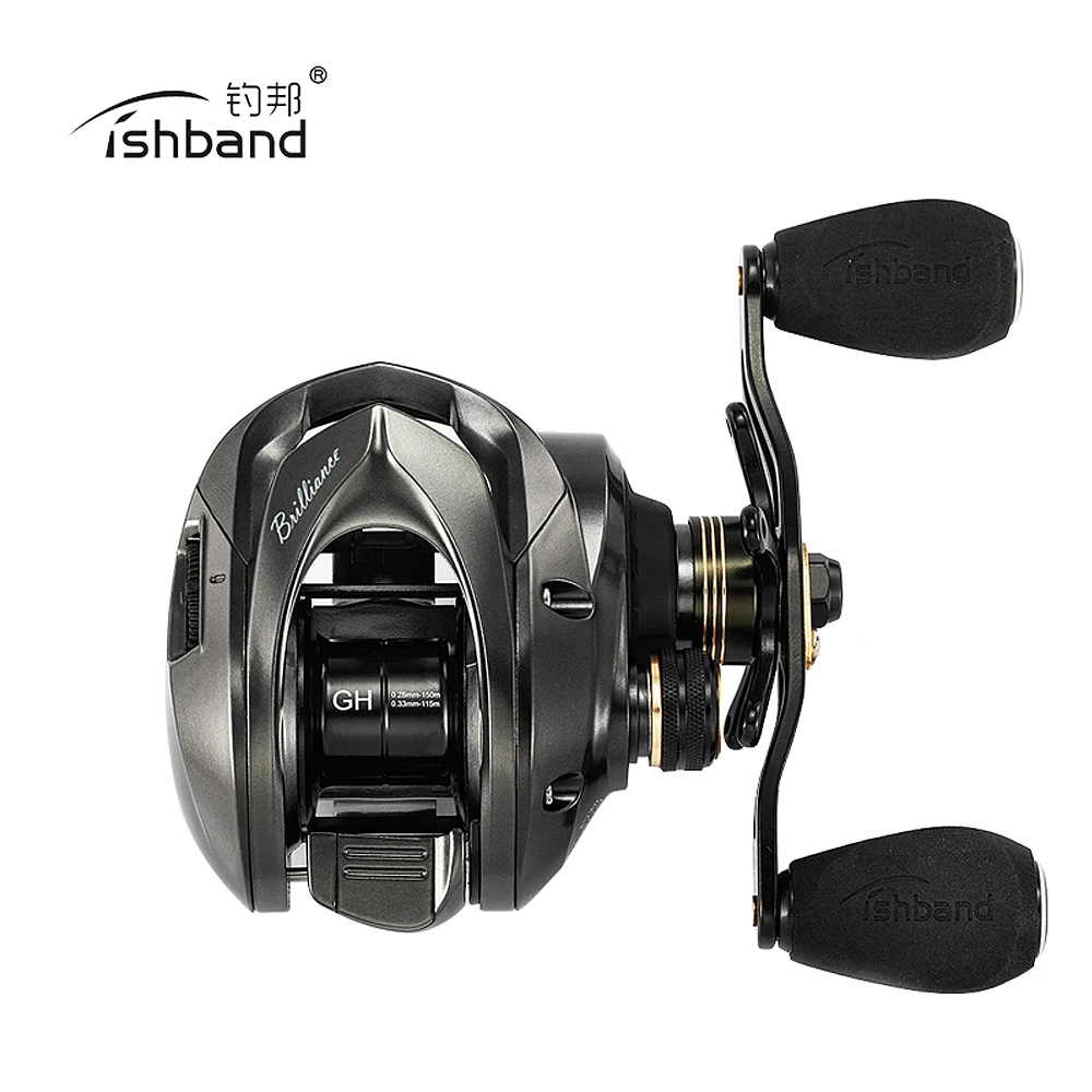 

2019 Fishband New Baitcasting Reel GH100 GH150 7.2:1 Left/Right Hand Light Bait Casting Reel For Tilapia Perch Trout Fishing