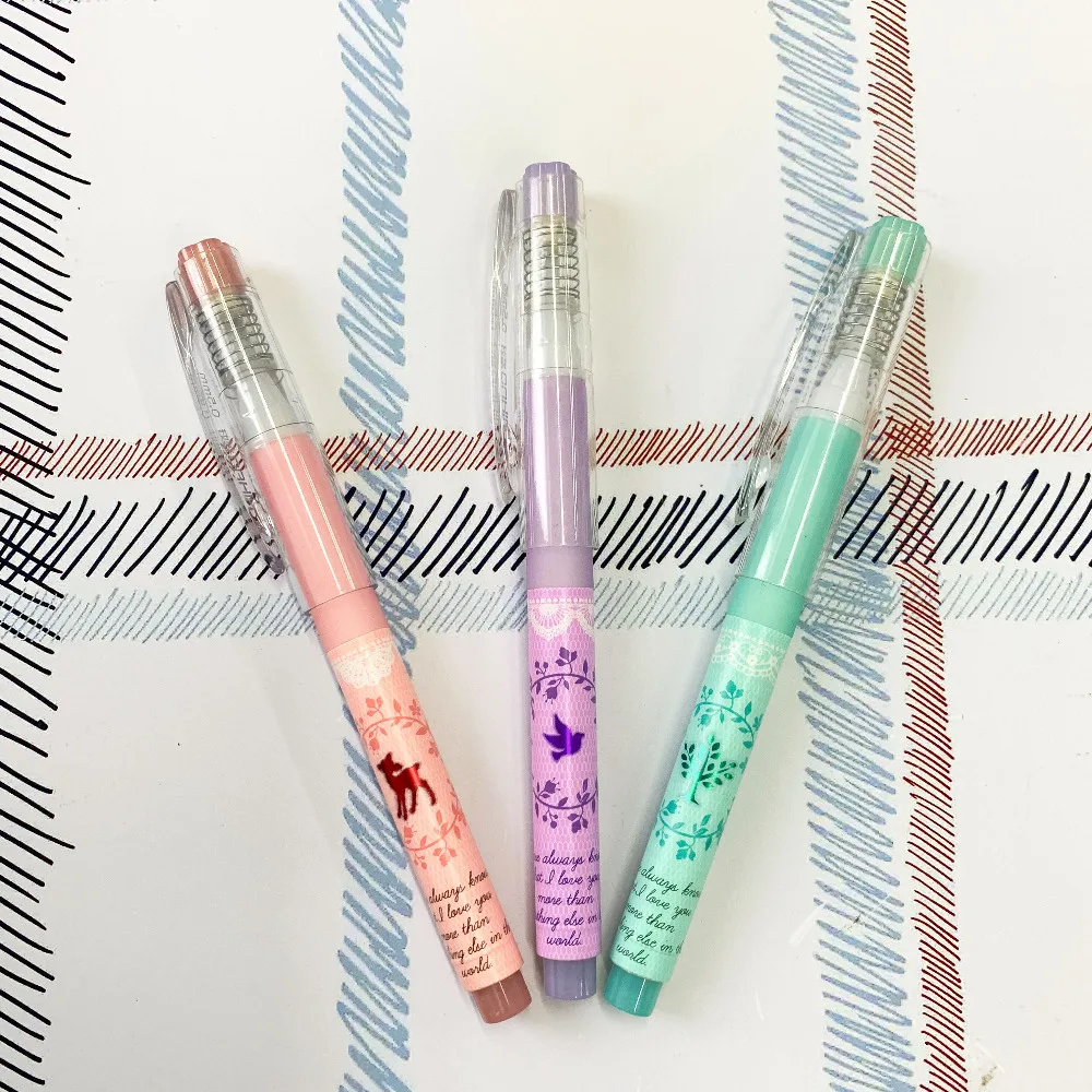 

3X Fresh Lace Style Tree Bird Sika Deer Mechanical Pencil Writing Drawing School Office Supply Student Stationery 0.5mm