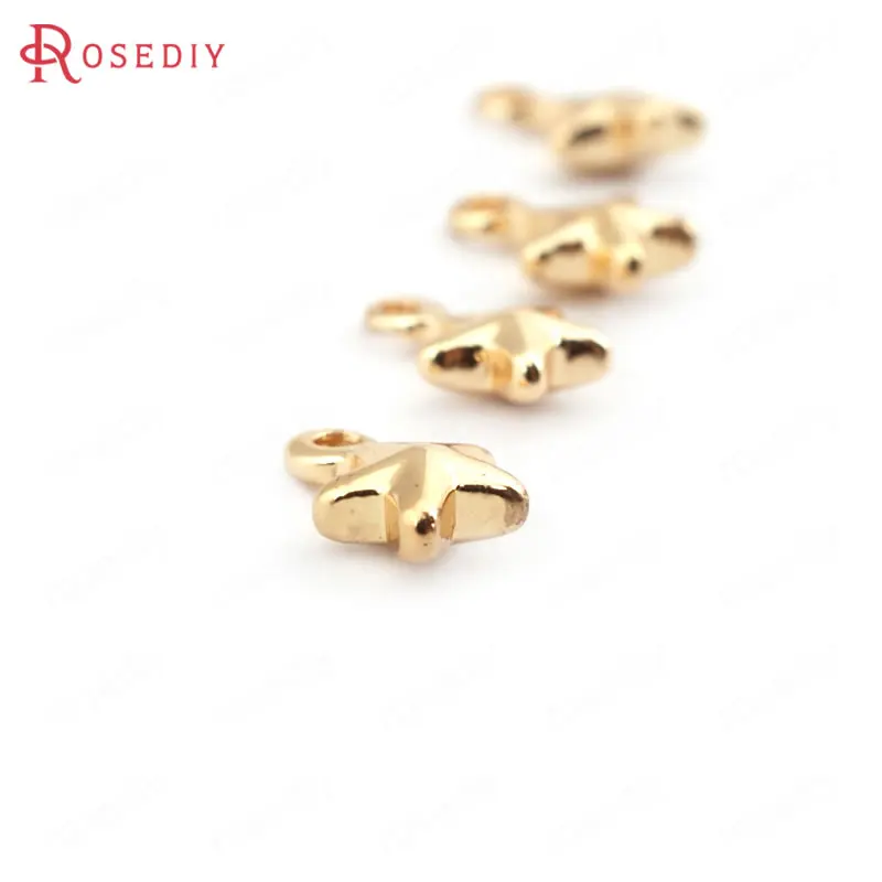 24K Gold Plated brass pendant charm Necklace Jewelry Components 10pcs 10200