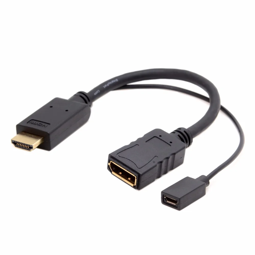 HDMI Source to Female DisplayPort DP раковина 4 K 2 K видео кабель для ПК монитор для ноутбука 20 см