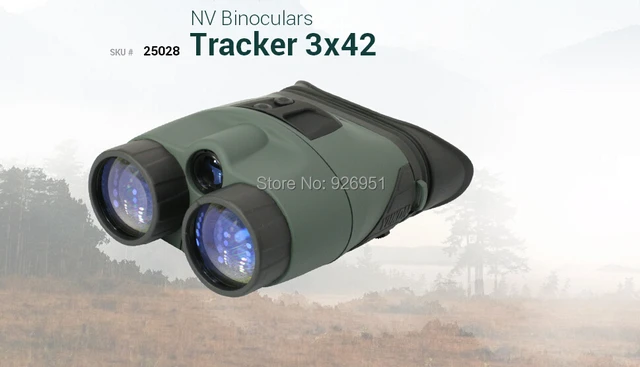 Cheap high quality Yukon 25028 Night vision binocular tracker 3X24 hunting Night vision 3x with IR flashlight max.150M NV Binocular