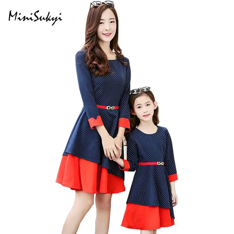 Платья для мамы и дочки весеннее модное платье для мамы и дочки осенние одинаковые комплекты для мамы и дочки