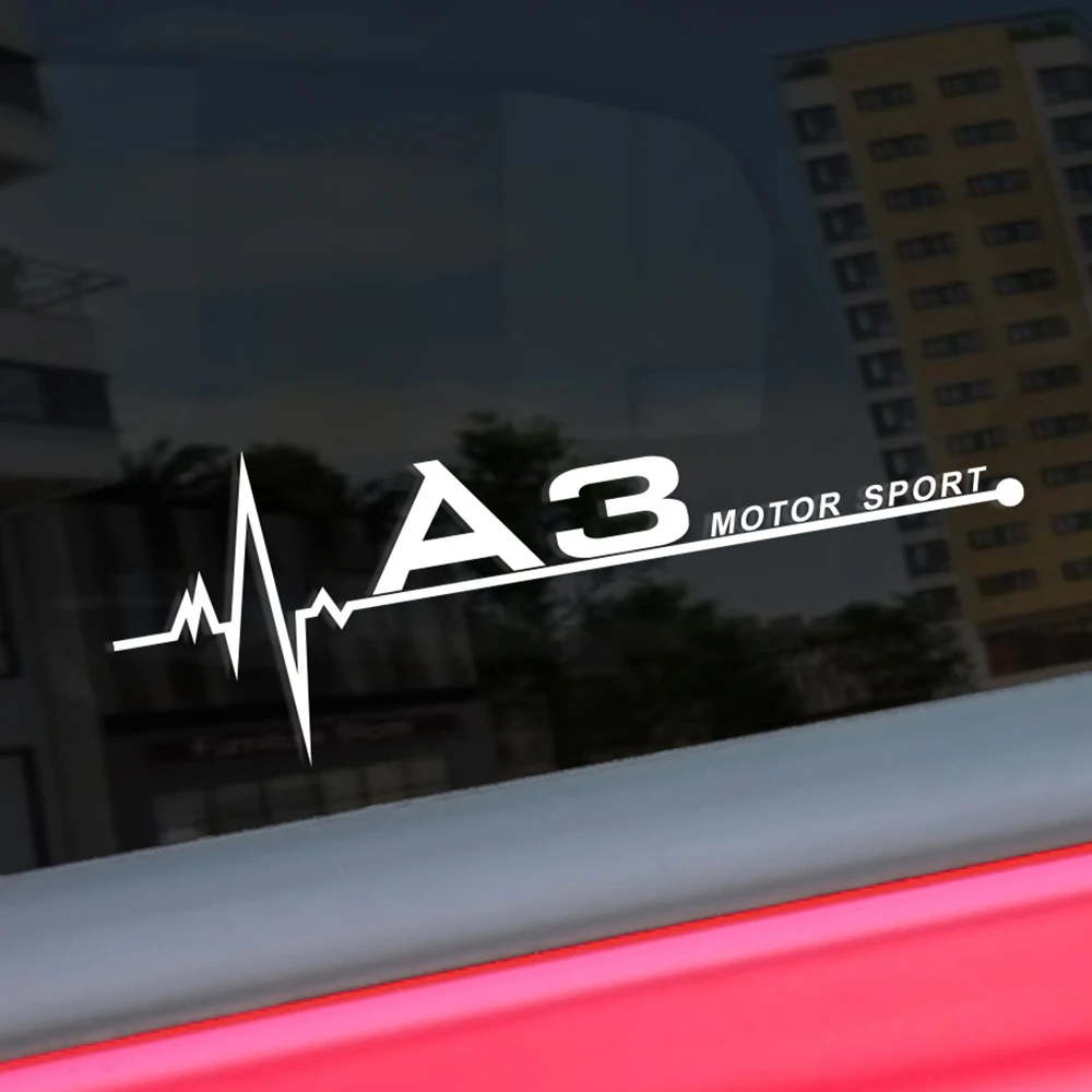 

2PCS 20*7CM Car Side Window Stickers Captivating Auto Window Decoration For Audi A3 8P 8V 8L Reflective Car Accessories Decals