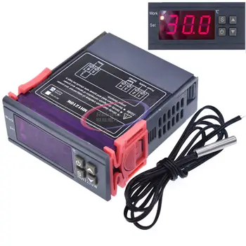 

DC 12V 24V AC 110V 220V LED Digital Temperature Controller Thermoregulator thermostat Control W/ Heater and Cooler probe sensor