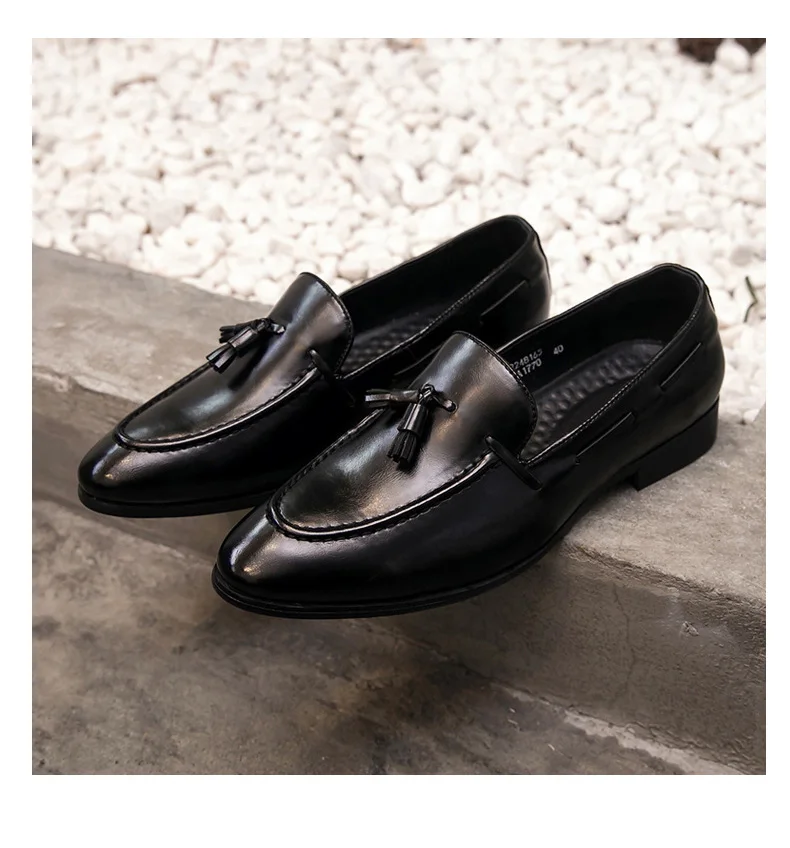 Мужская обувь с кисточками кожа итальянские официальные змея рыбьей кожи платье офис обувь роскошные модный бренд элегантные