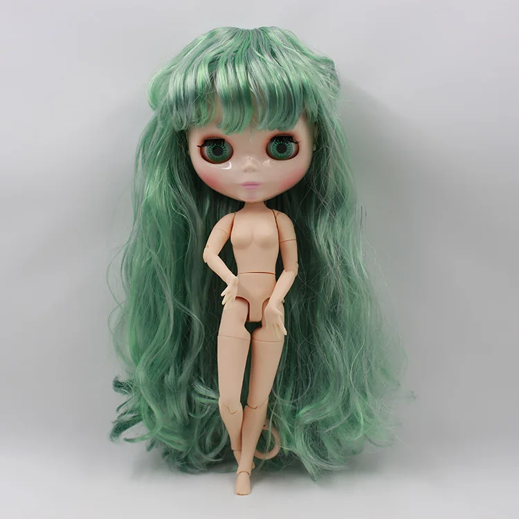 

DayBlyth grey-green color long hair cloth doll fringe joint body cloth suitable for changing baby