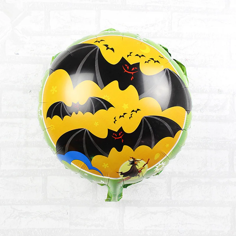 

18 incn Halloween black bats print Balloons Halloween Party Balloons Decoration Foil Kids Toys Special Halloween Balloons