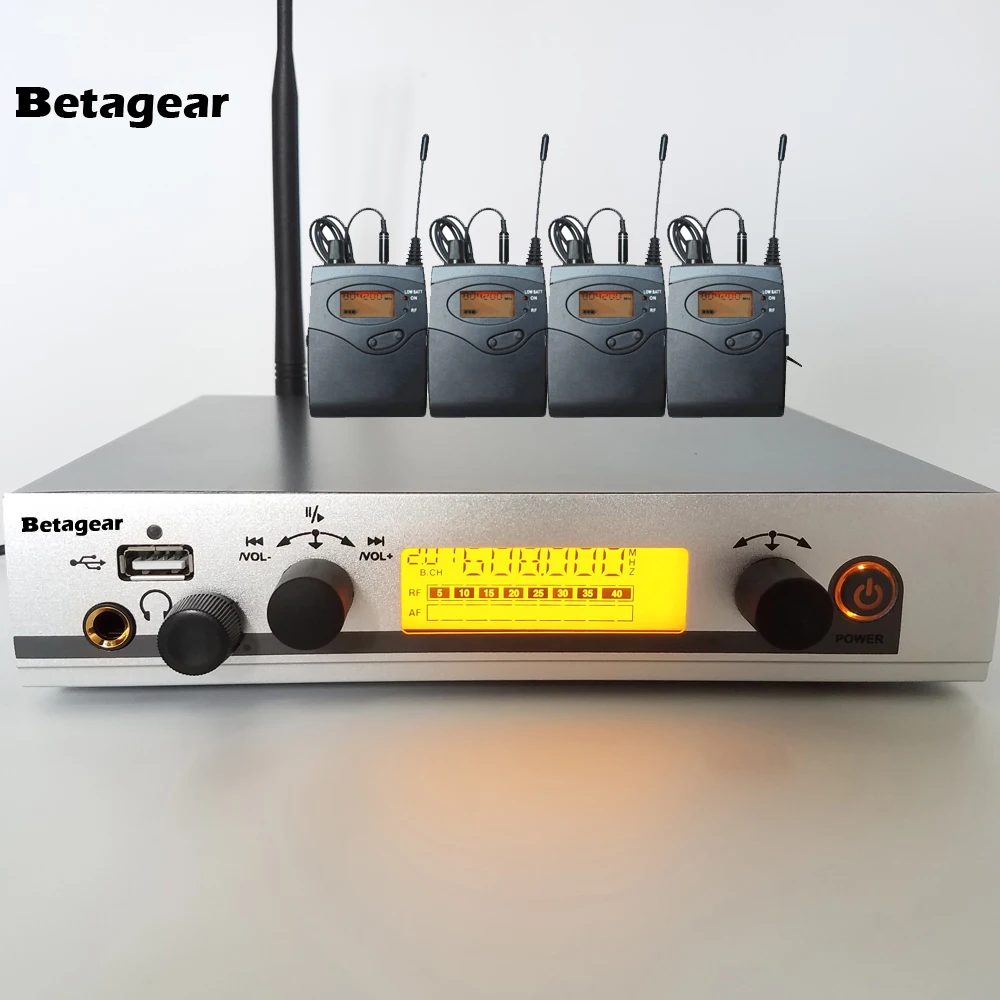 

Betagear IEM300G3 wireless in-ear monitoring system In Ear Monitor System 4 receivers for stage church concert studio dj iem g3