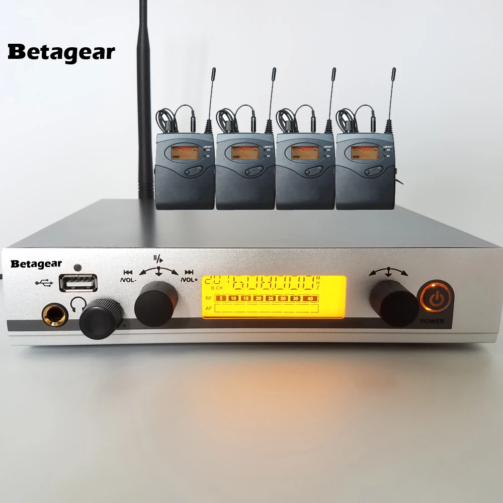 Беспроводная система мониторинга Betagear IEM300G3 внутриканальная 4 приемника для