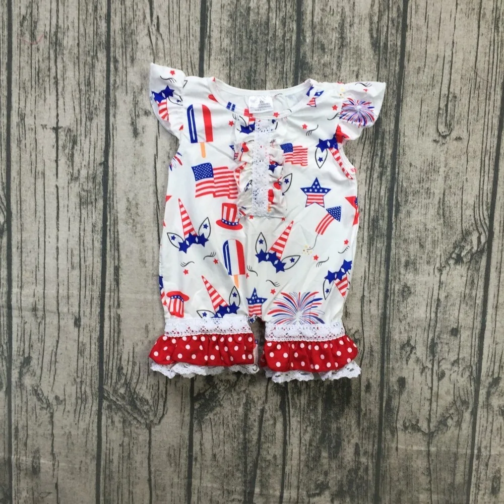 

new Independence Day baby girls Summer clothing infant baby girls romper navy unicorn tutu cotton baby all star July 4th romper